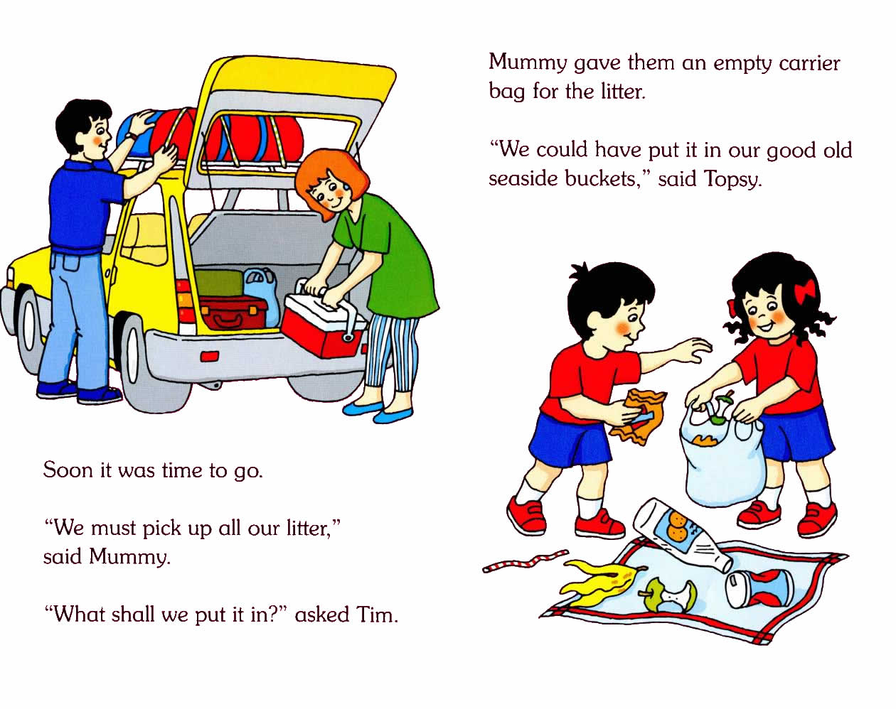 Ladybird - Topsy Tim Books - Buckets And Spades (07),绘本,绘本故事,绘本阅读,故事书,童书,图画书,课外阅读
